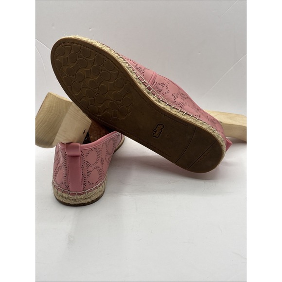 Coach C2782 Carson Espadrille Shoes Bubblegum Size 8 B - Picture 14 of 16